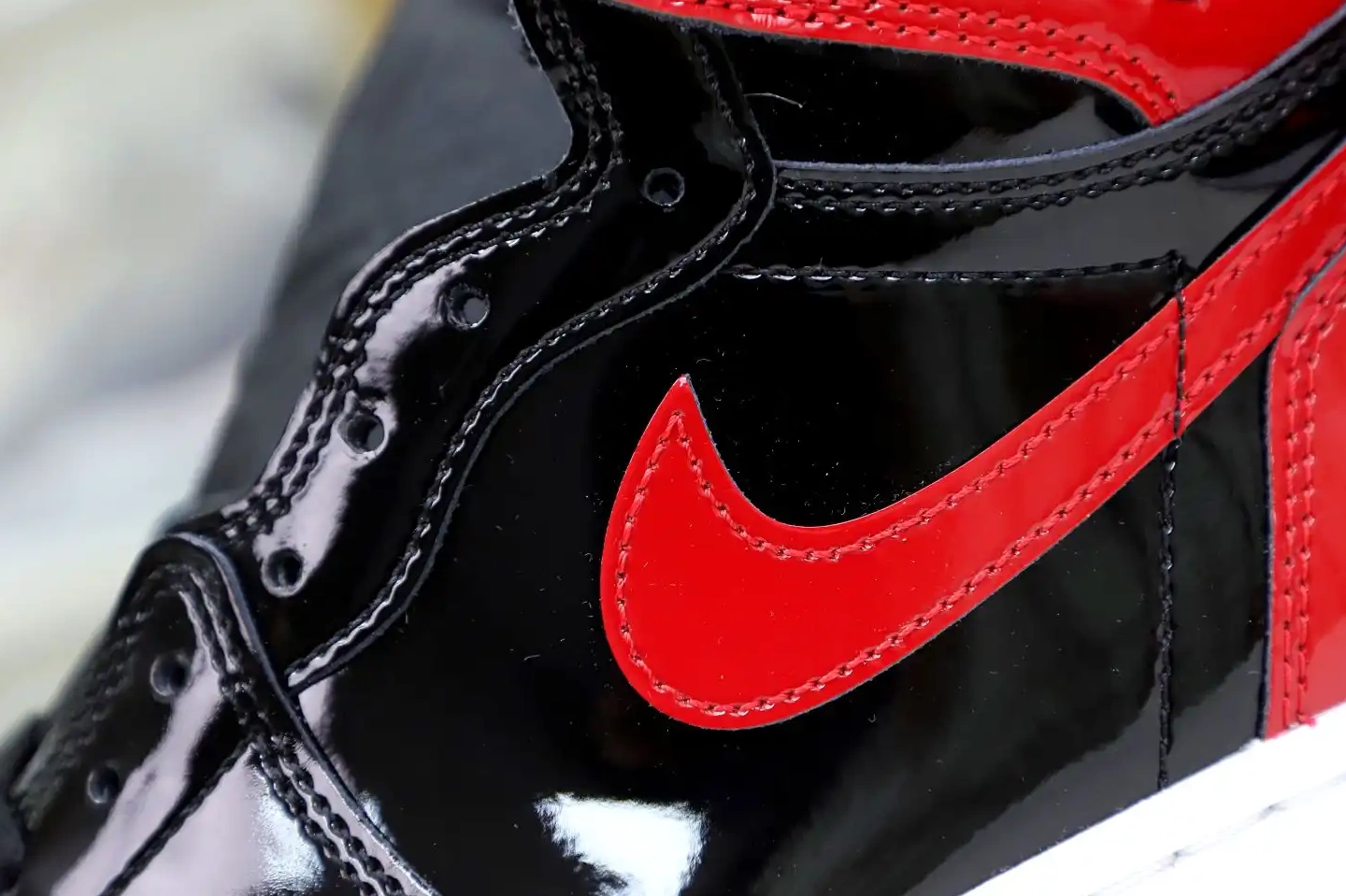 BRED PATENT JORDAN HIGH AIR Kimikick OG 1 0606